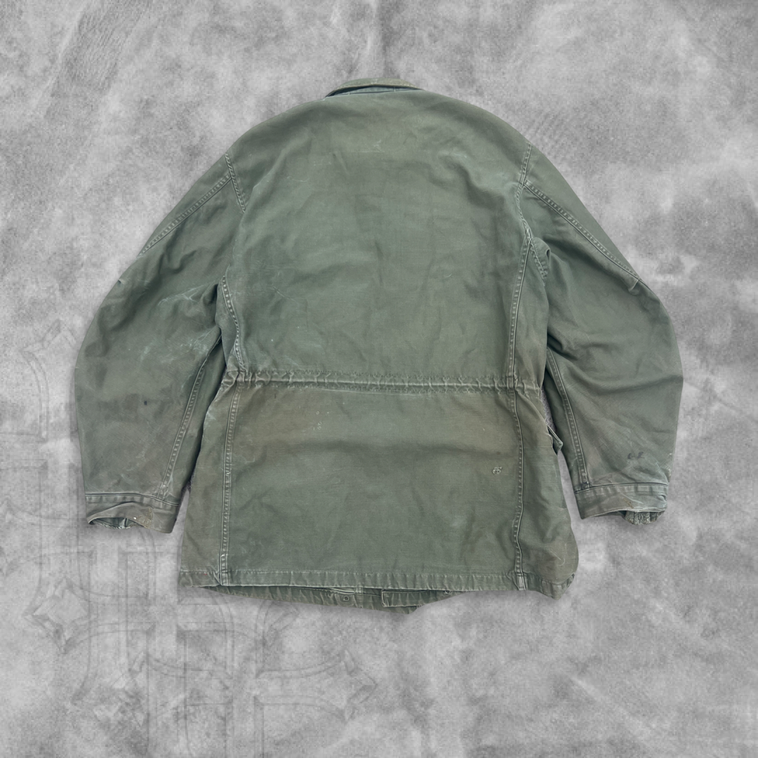 Faded Distressed Military Green Army Field Jacket 1951 (L)