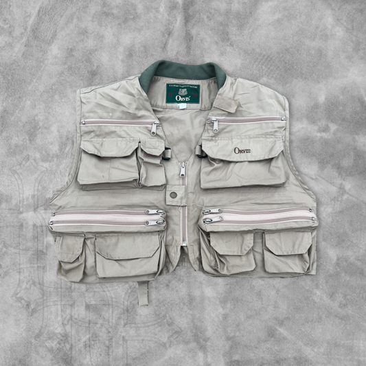 Beige Orvis Tactical Fishing Vest 1990s (L)