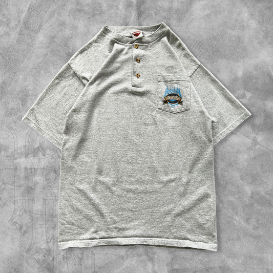 Grey Flame Harley Pocket Shirt 1990s (L)