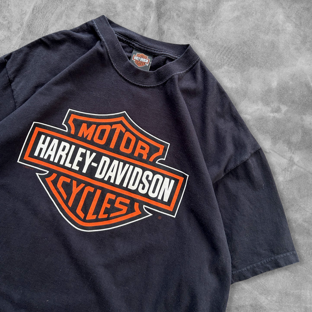 Black Harley Logo Shirt 2000s (XL)