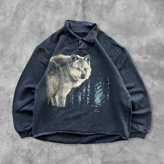 Faded Wolf Henley Sweatshirt 1990s (XL)