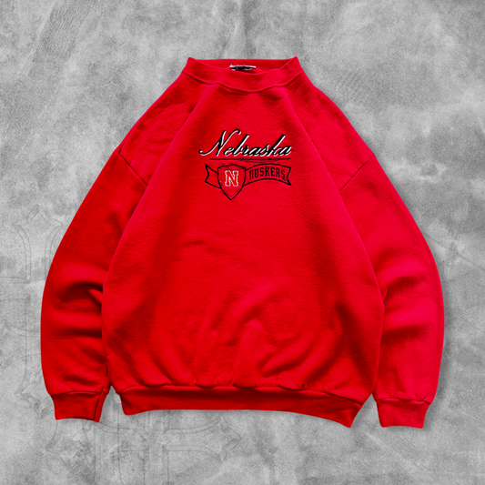 Red Nebraska Sweatshirt 1990s (M)