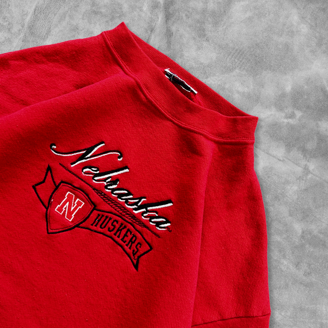 Red Nebraska Sweatshirt 1990s (M)