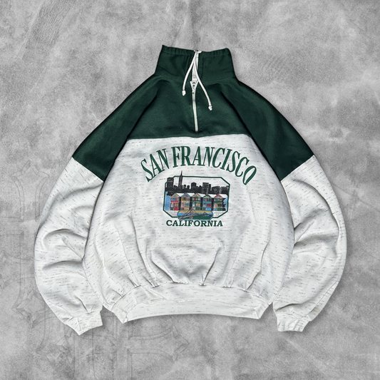 San Francisco Quarter Zip Sweatshirt 1990s (XL)