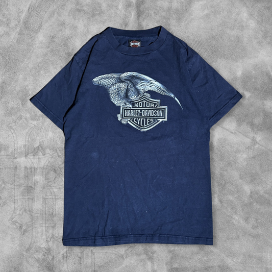 Navy Harley Davidson Eagle Shirt 2000s (M)