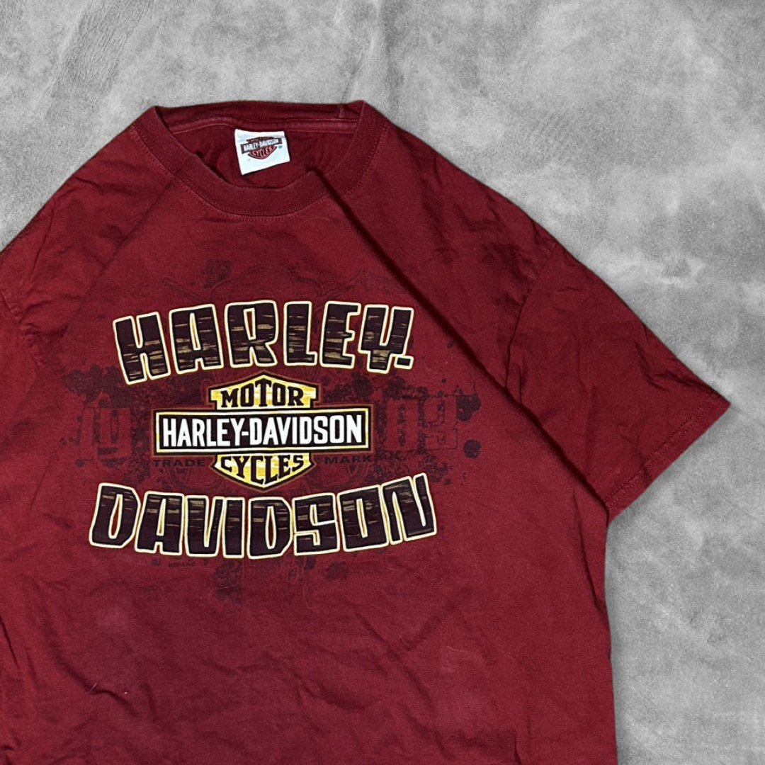 Burgundy Harley Davidson Shirt 2000s (L)