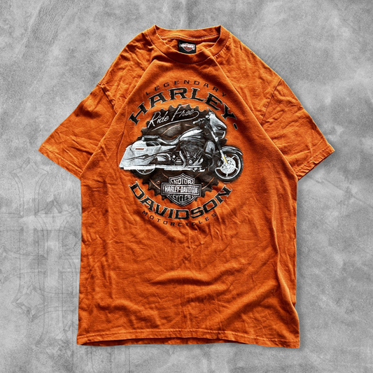 Orange Harley Davidson Shirt 2000s ()