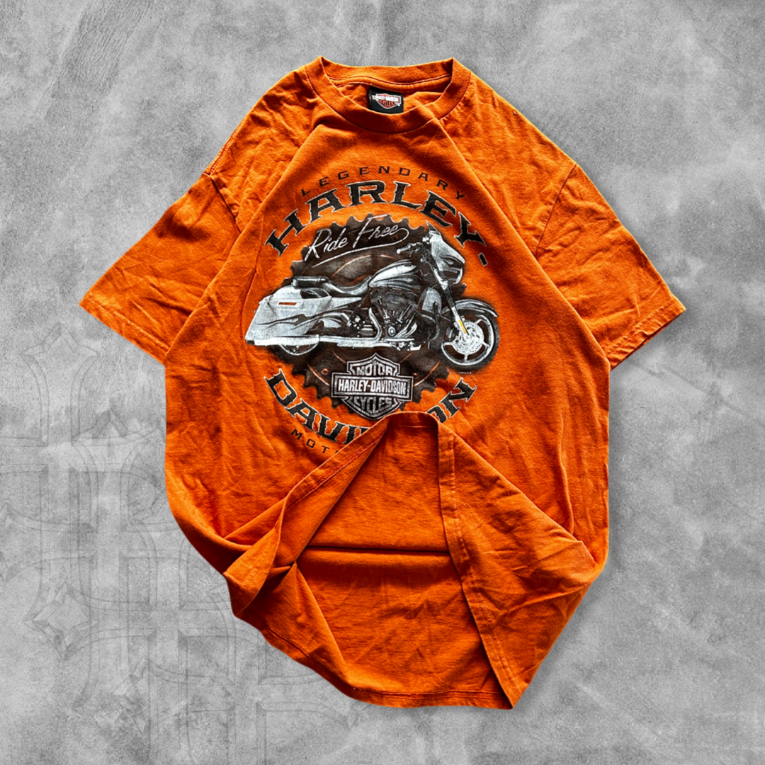Orange Harley Davidson Shirt 2000s ()