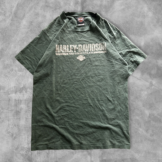 Green Harley Davidson Shirt 2000s (L)