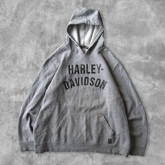 Grey Harley Davidson Hoodie 2000s (XL)