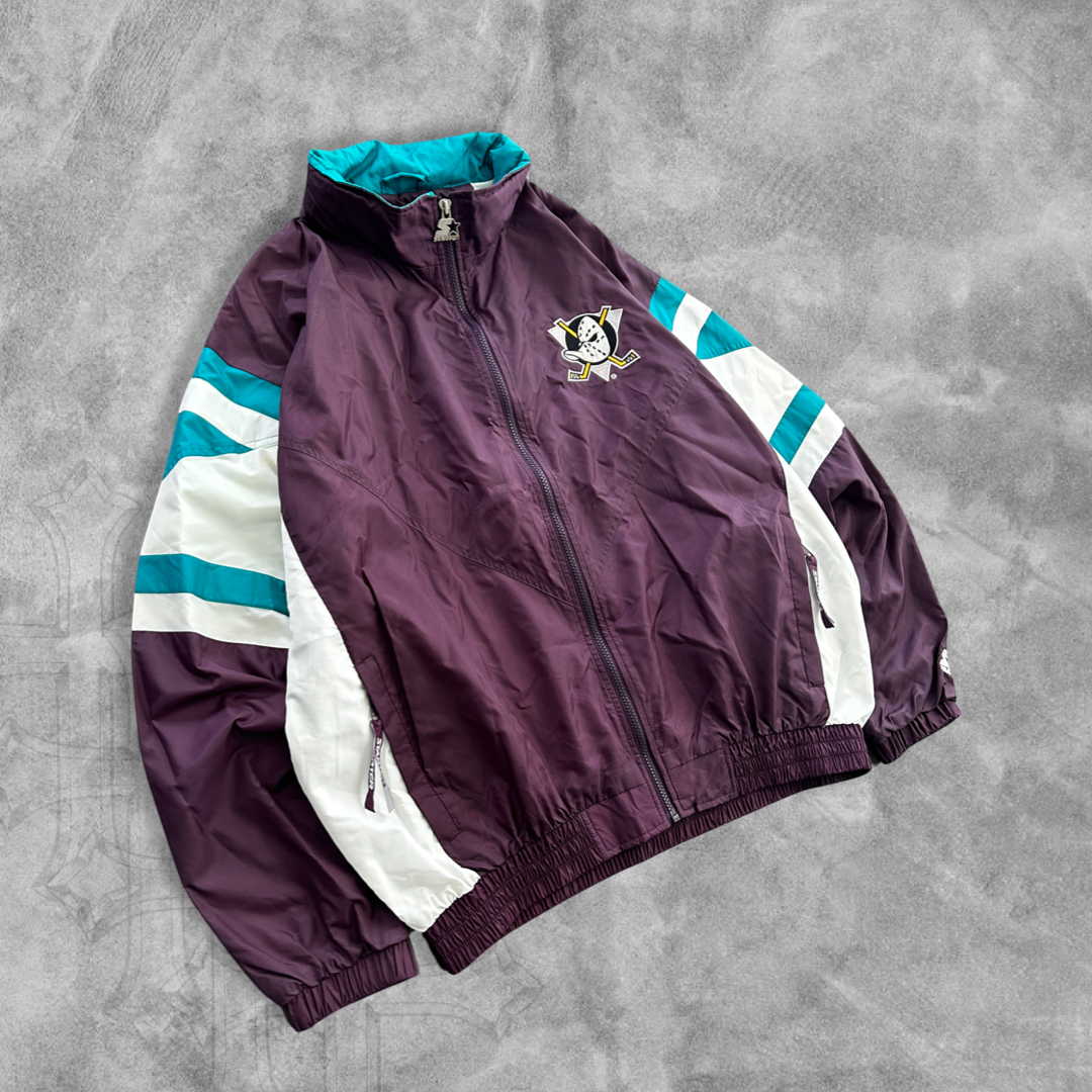 Purple Anaheim Mighty Ducks Starter Jacket 1990s (XL)