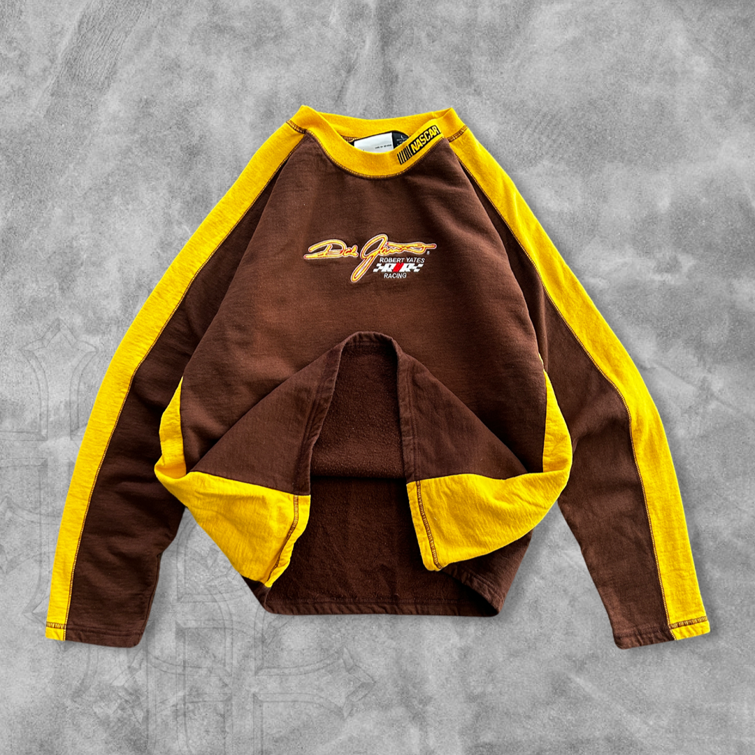 Chocolate Brown Dale Jarrett Nascar Sweatshirt 1990s (L)