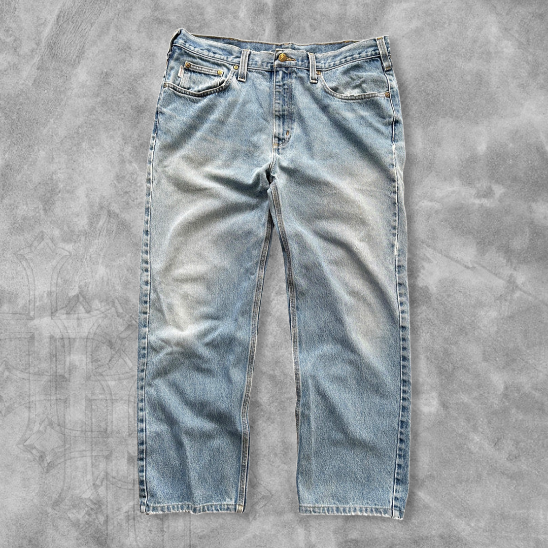 Faded Light Wash Carhartt Jeans 2000s (36x30)