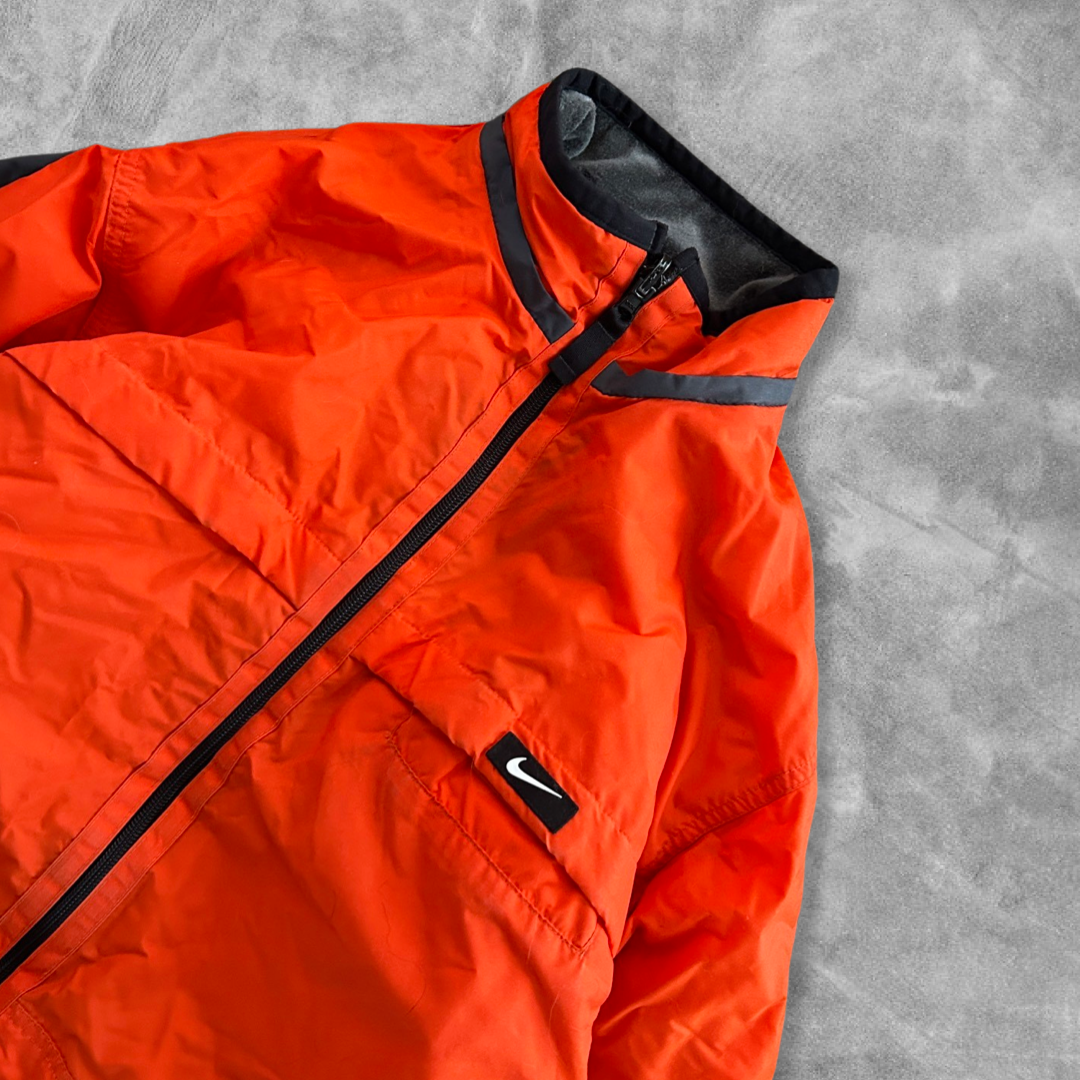 Grey/Orange Nike Reversible Puffer Jacket 1990s (XS)