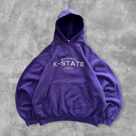 Purple Kansas State Hoodie Y2K 2000s (L)