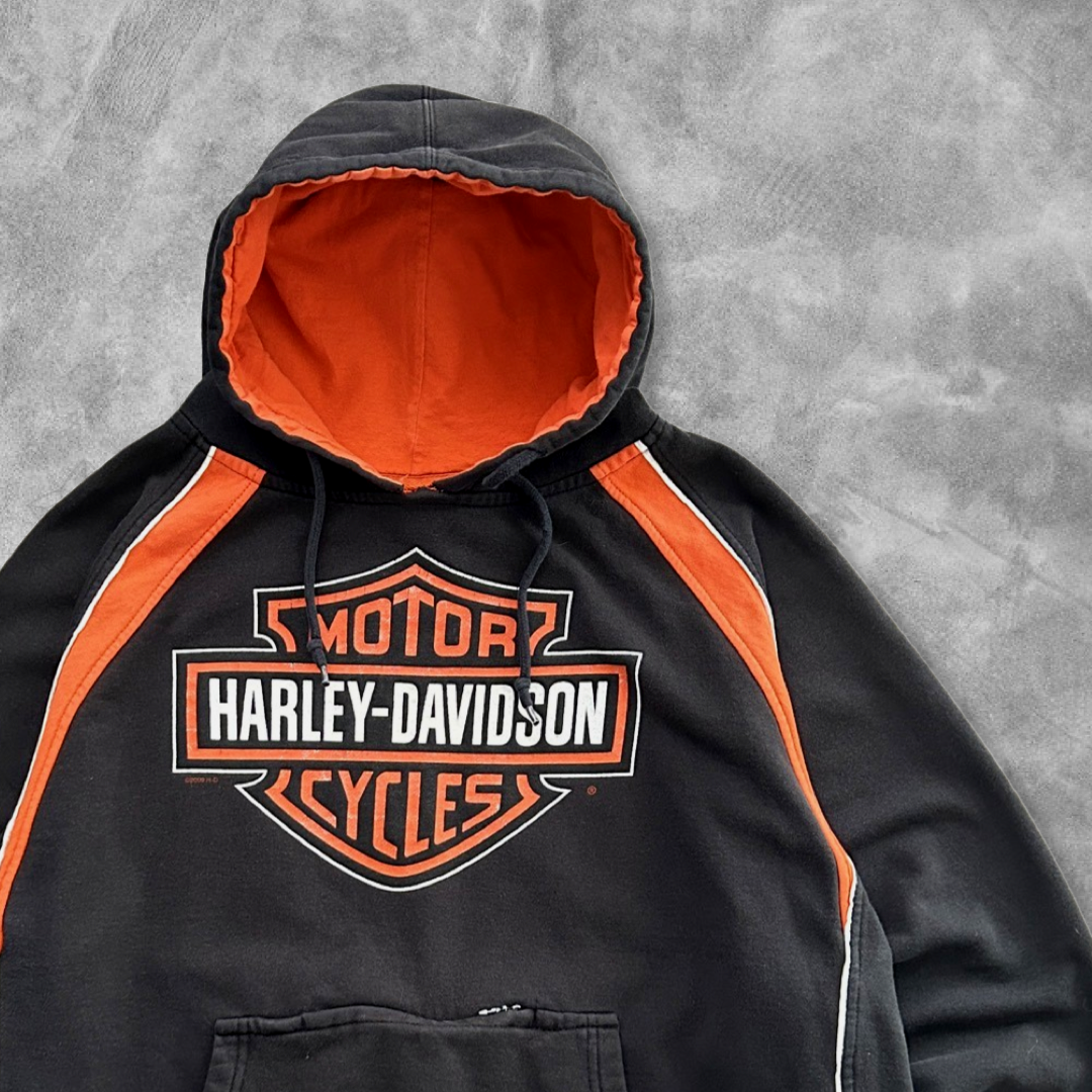 Black Harley Davidson Hoodie 1990s (L)