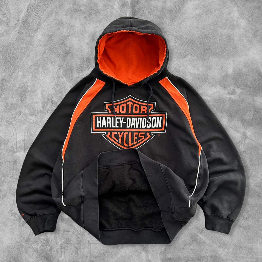 Black Harley Davidson Hoodie 1990s (L)