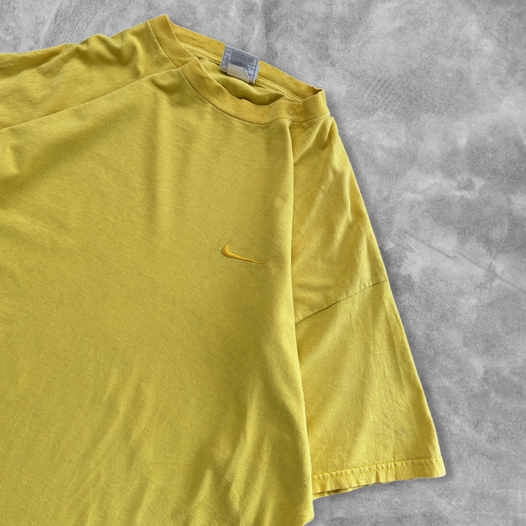 Yellow Nike Tonal Essential Shirt 1990s (XL)
