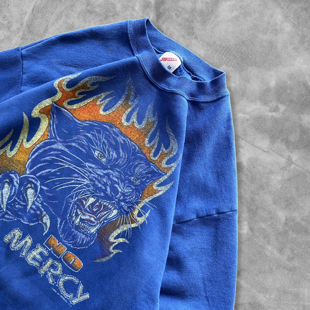 Ocean Blue Panther No Mercy Sweatshirt 1990s (S)