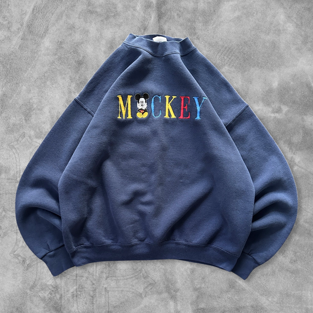 Navy Mickey Sweatshirt 1990s (L)