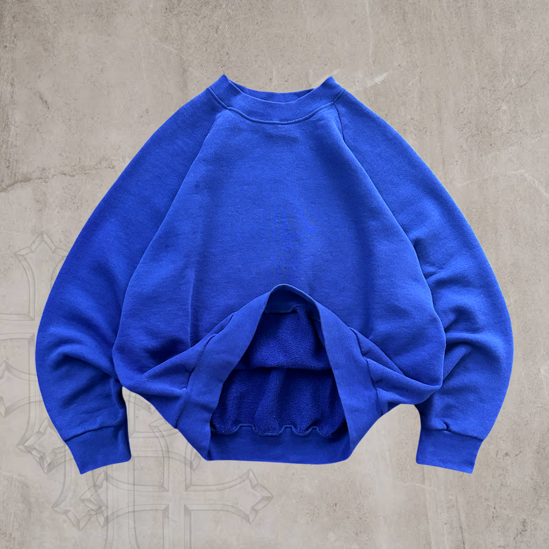 Violet Blue Blank Sweatshirt 1990s (M)
