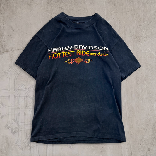 Black Harley Davidson Flame Shirt 2000 (L)