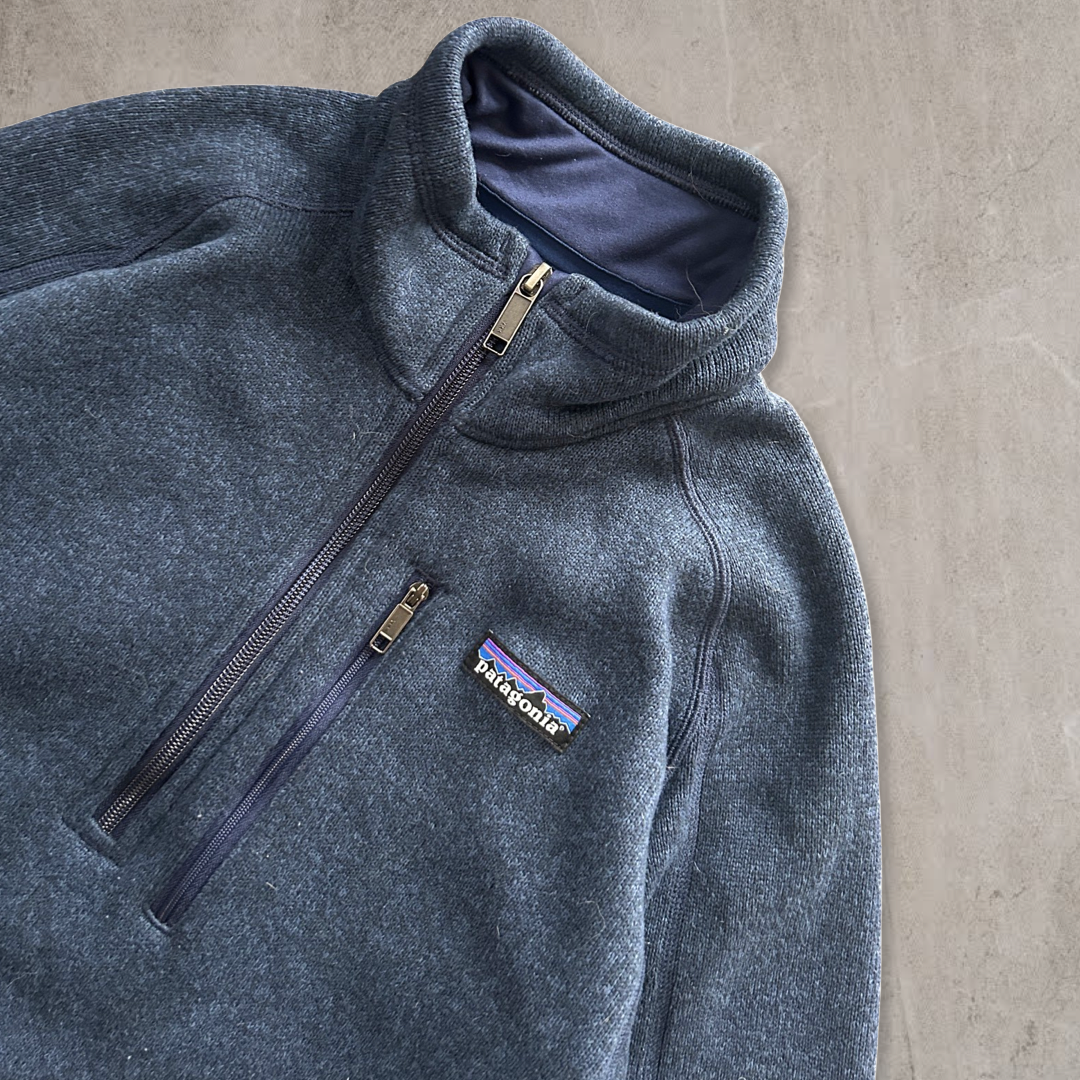 Navy Blue Patagonia Quarter Zip Pullover 2000s (S)