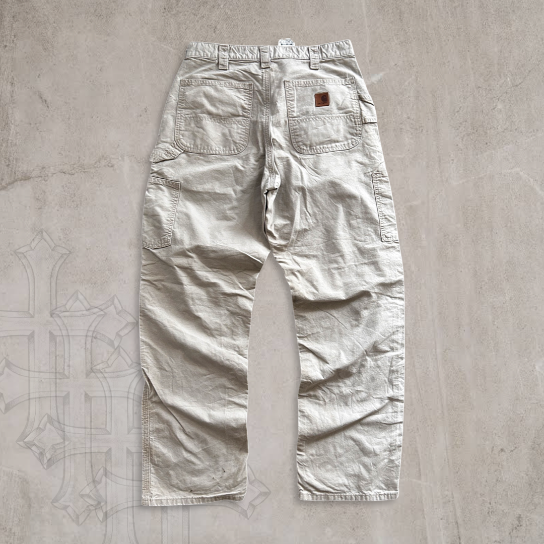 Tan Distressed Carhartt Carpenter Pants 2000s (32x32)