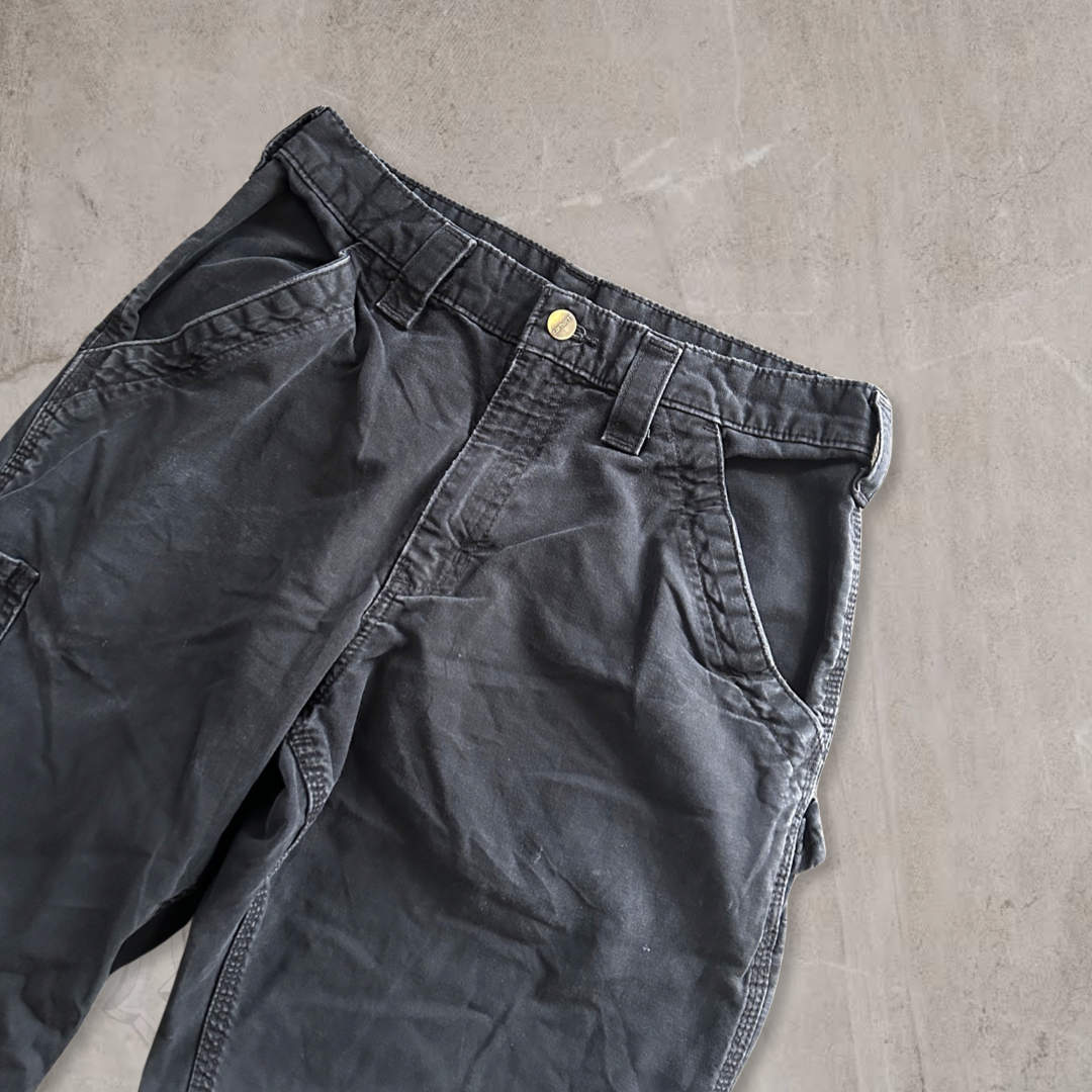 Distressed Black Carhartt Carpenter Pants Y2K 2000s (30x30)