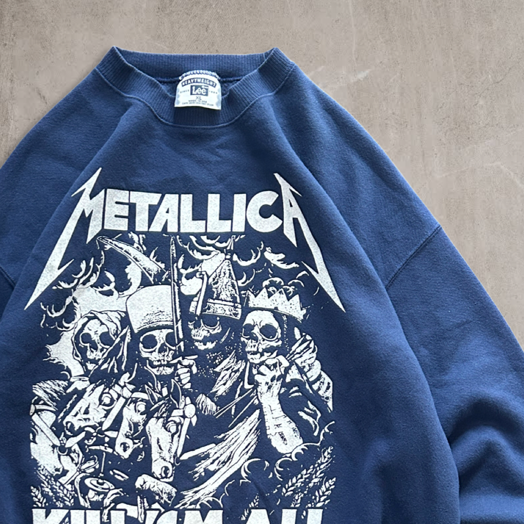 Navy Metallica Kill ‘Em All Sweatshirt 1990s (L)