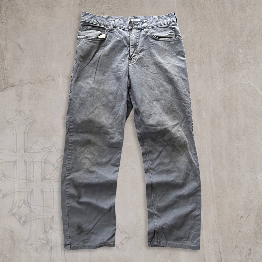 Distressed Grey Carhartt Pants 2000s (32x30)