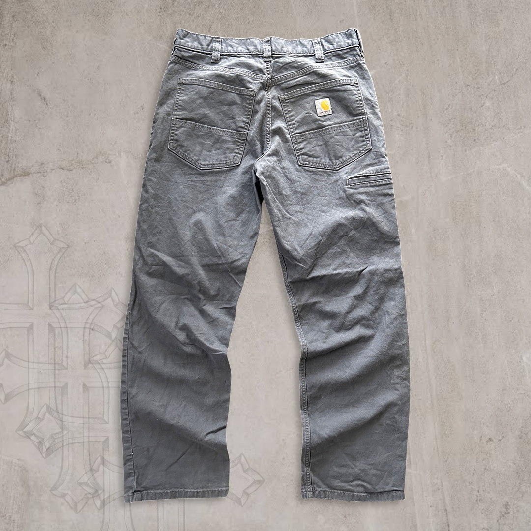 Distressed Grey Carhartt Pants 2000s (32x30)