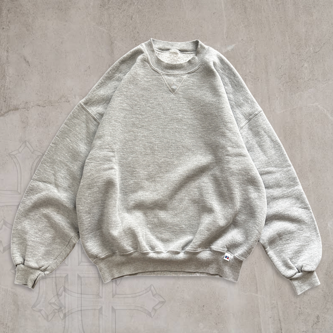 Light Grey Russell Athletic Sweatshirt 1990s (XL)