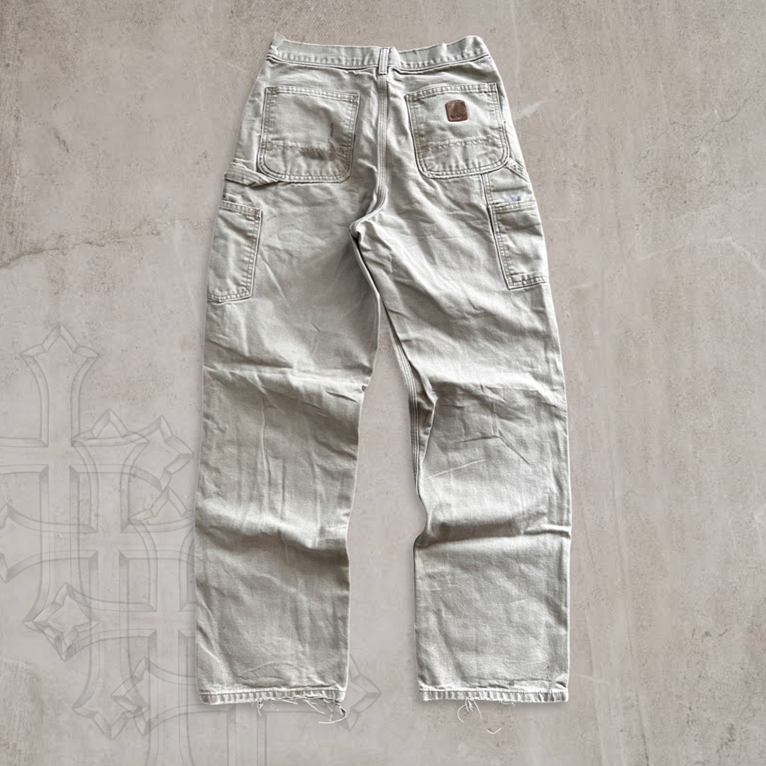Distressed Tan Carhartt Carpenter Pants 1990s (29x31)