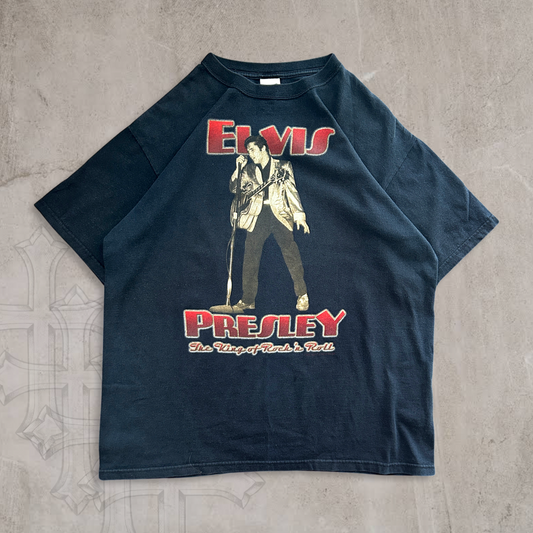 Black Elvis Presley Shirt 1990s (L)