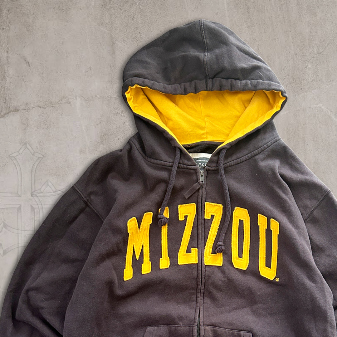 Black Mizzou Hooded Jacket Y2K 2000s (L)
