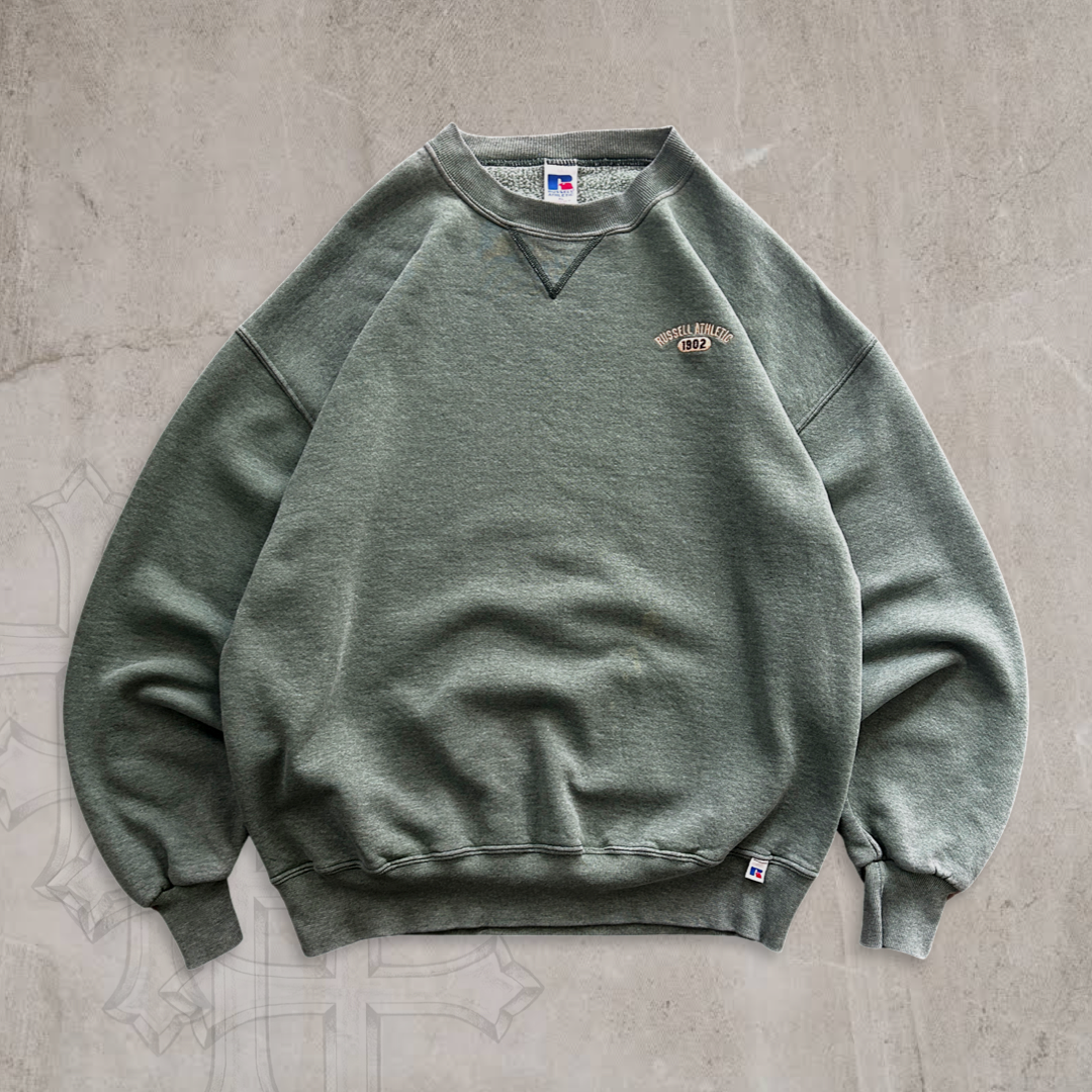 Sea Green Russell Athletic Sweatshirt 1990s (XL)