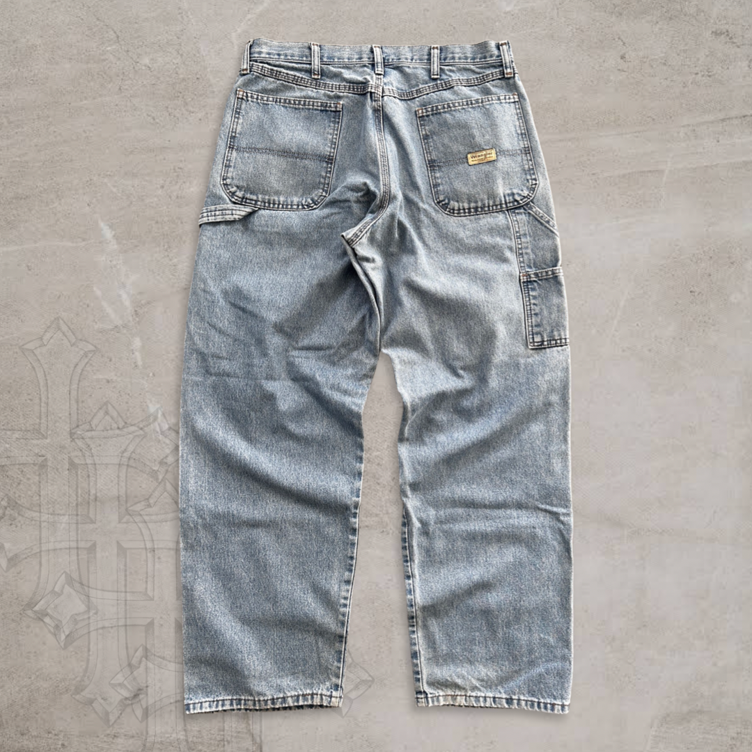 Faded Wrangler Carpenter Jeans 1990s (34x32)