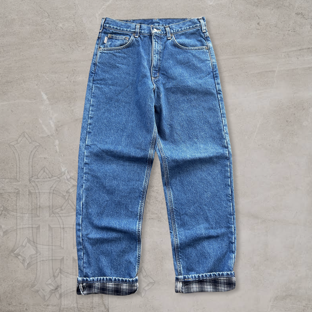 Denim Carhartt Flannel Lined Jeans 1990s (32x32)